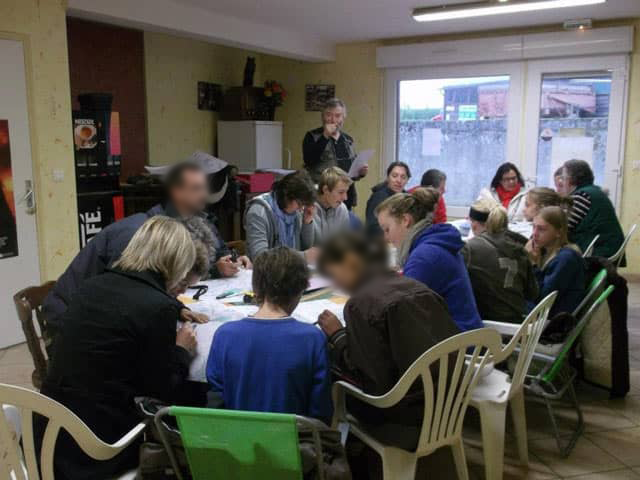 débriefing et recherche de l'itinéraire